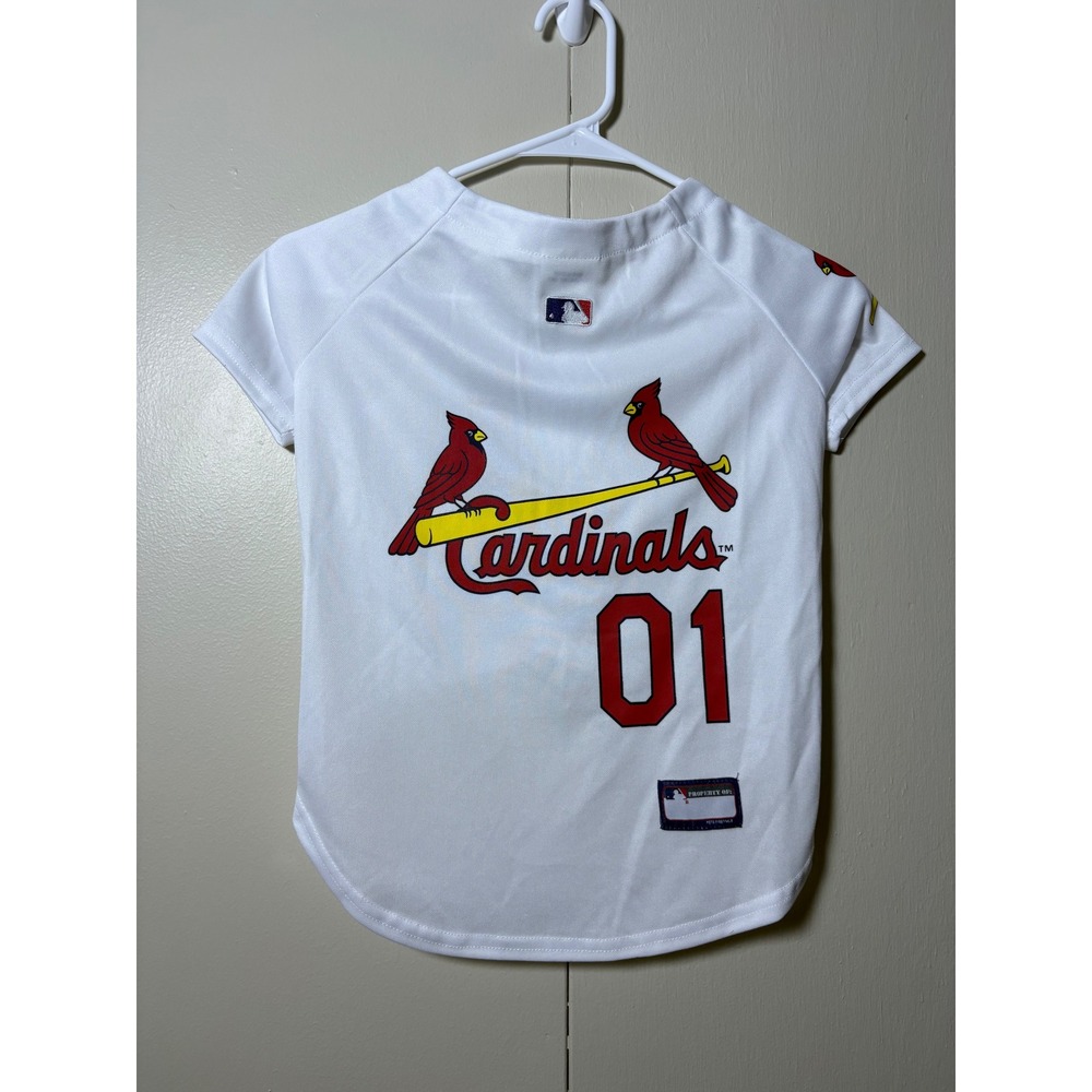Pets St Louis Cardinals MLB Dog Jersey White Large Baseball Pet #01